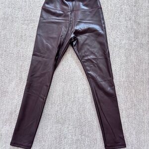 Hollister Dark Brown Leather-Look Leggings